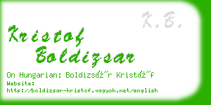 kristof boldizsar business card